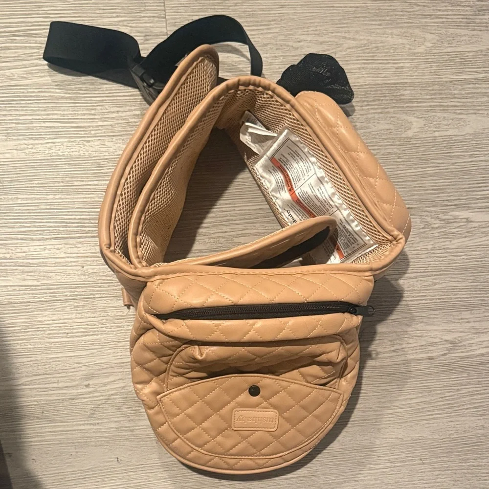 Quilted Tan Kids Tushbaby Accessory carry Bag
